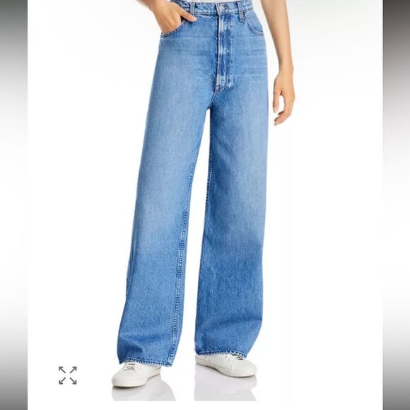 SNACKS/MOTHER Women's Blue Wide Leg Denim Jeans Sz. 27” - Picture 3 of 9